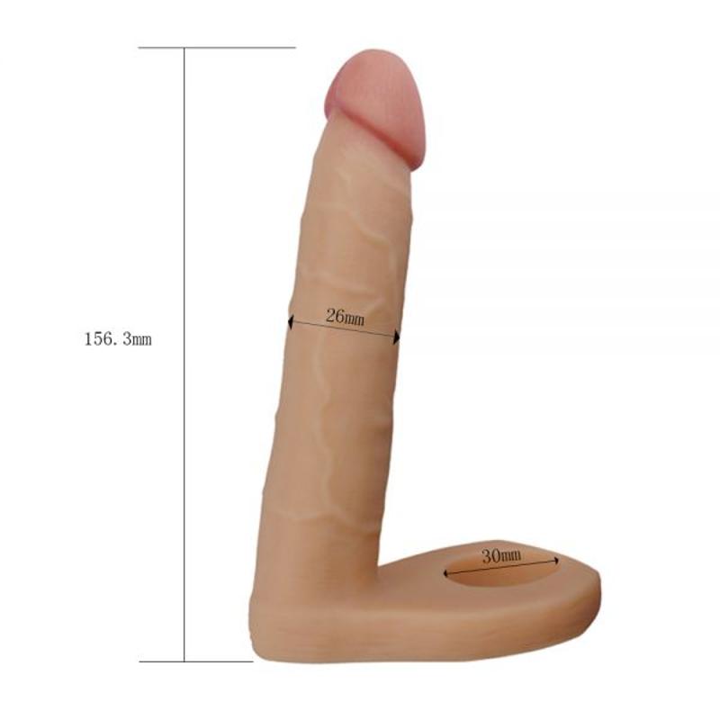 Телесная насадка для двойного проникновения 6.25" The Ultra Soft Double, Flesh