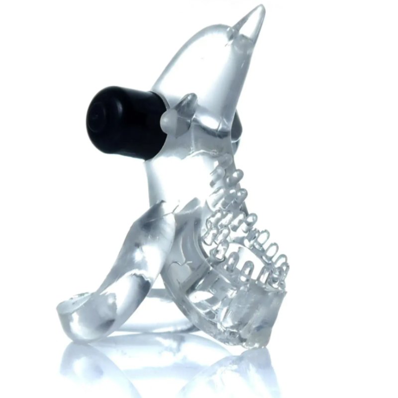 Эрекционное виброкольцо BOSS - Dolphin Vibro CockRing Clear, BS6700050