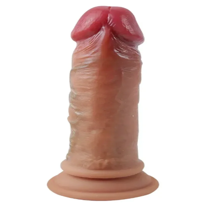 Фаллоимитатор на присоске OYO - Dildo Double Layer Silicone YQW-008 (длина 18 см, диаметр 3.5 см)