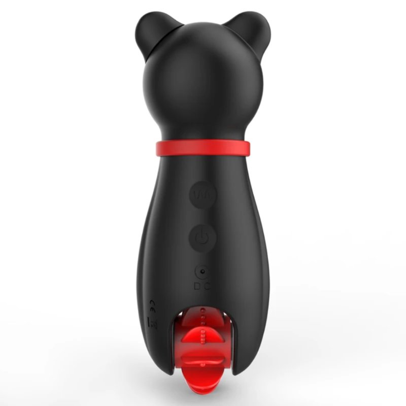 Клиторальный вибратор "Crazy bear", вакуум, лизание, 10 режимов