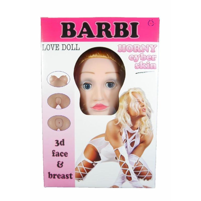Надувная кукла " BARBI- 3D " с вставкой из киберкожи и вибростимуляцией