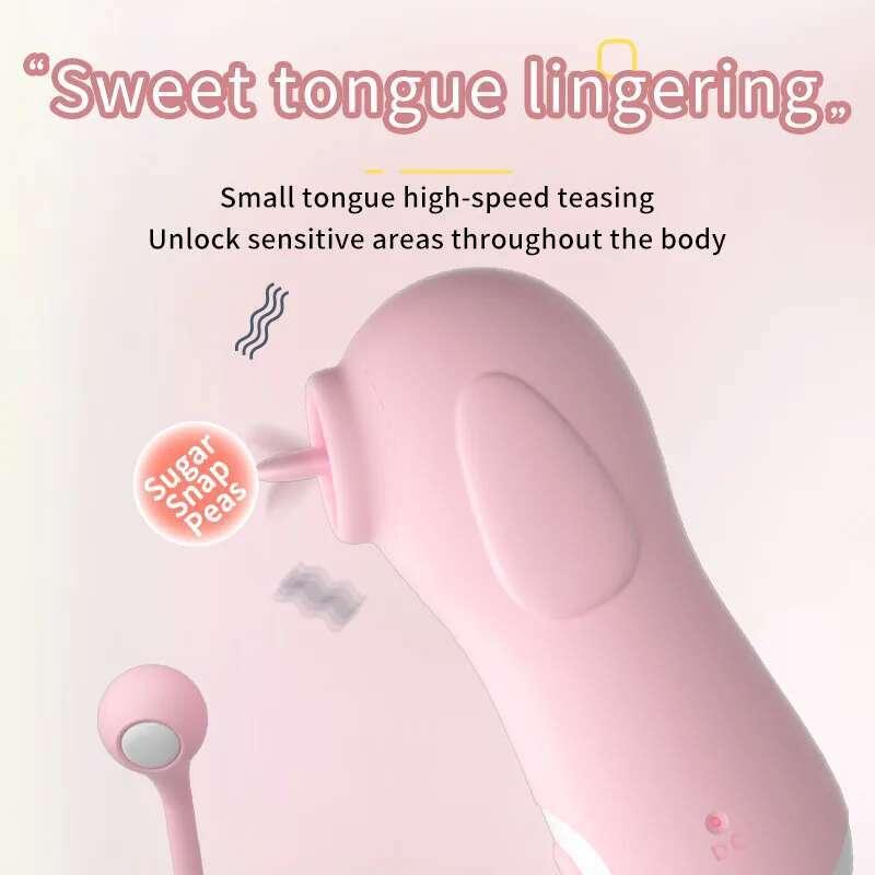 Вибромассажёр "Sweet tongue", цвет розовый, 10 режимов вибрации.
