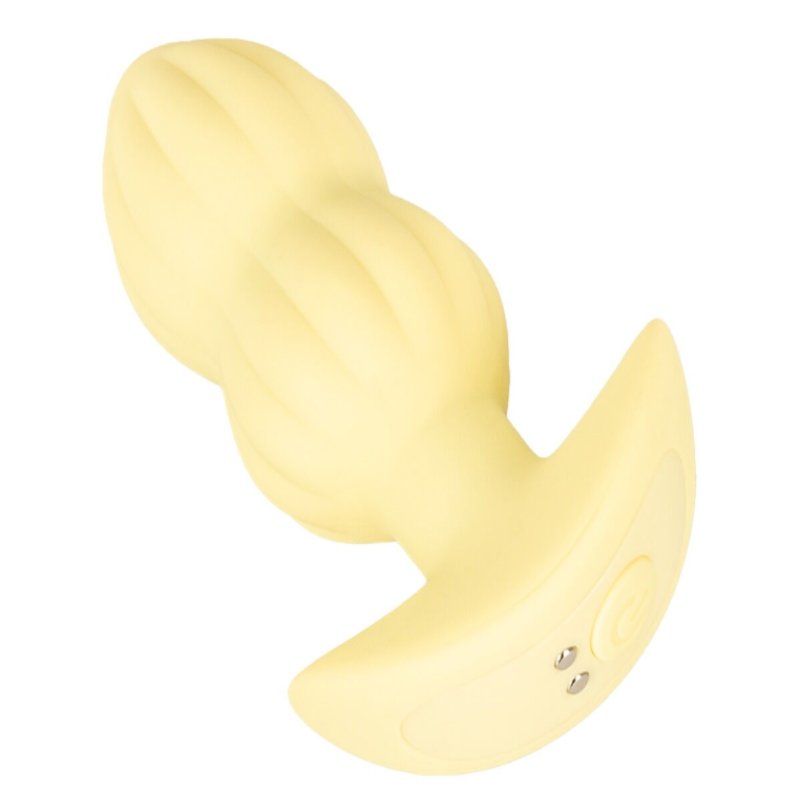 Анальная пробка с вибрацией Vibrating Mini Butt Plug Yellow