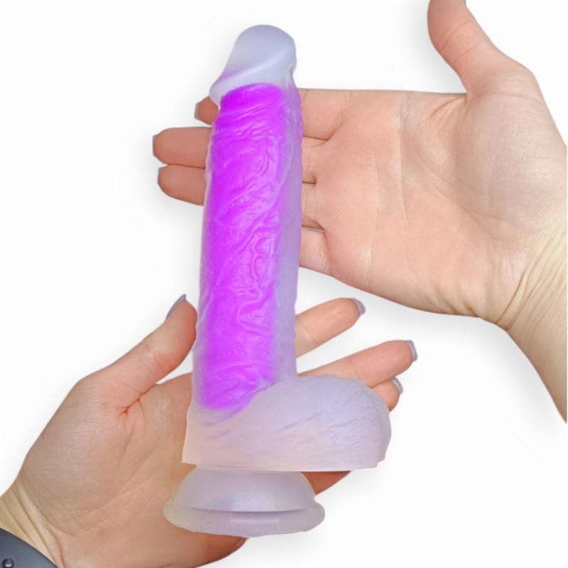 Фаллоимитатор с присоской "Purple firefly", L 185 мм,  D 35 мм