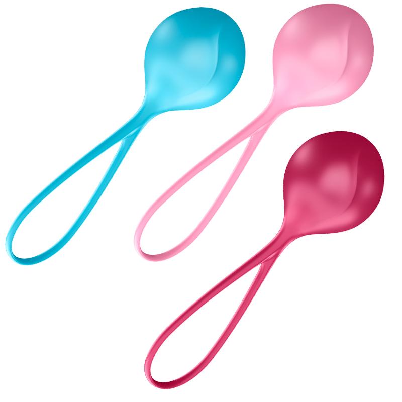 (СОРВАНА ПЛОМБА) Набор вагинальных шариков Satisfyer Strengthening Balls 3 pieces Training Set (3шт)
