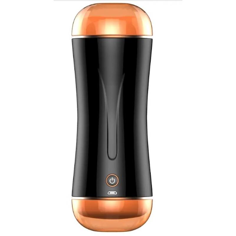 Мастурбатор с двумя входами и вибростимуляцией BOSS Vibrating Masturbation Cup USB 10 function + Interactive Function