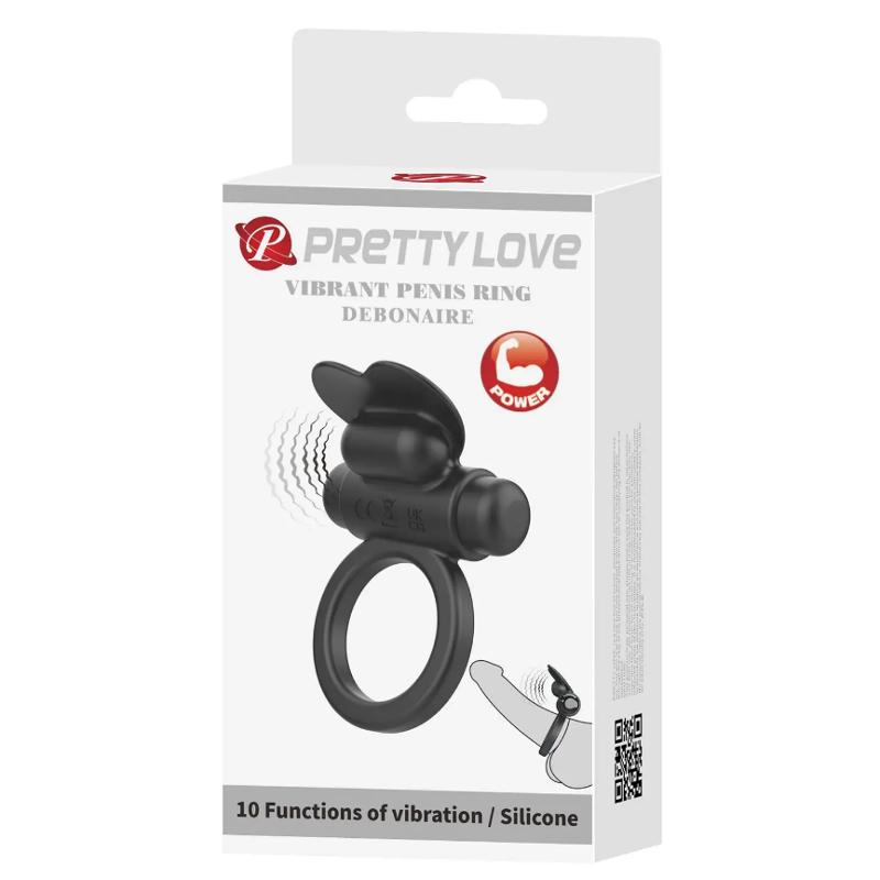 Эрекционное кольцо с вибрацией Pretty Love Vibrant penis ring - DEBONAIRE