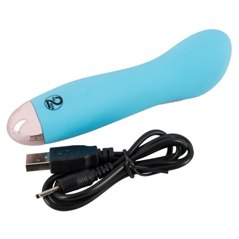 Синий мини вибромассажер Cuties Mini Vibrator с 7 различными вибрационными режимами