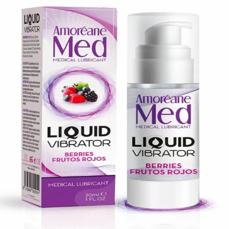 Стимулирующий лубрикант от Amoreane Med: Liquid vibrator - Berries ( жидкий вибратор ), 30 ml - зображення 1
