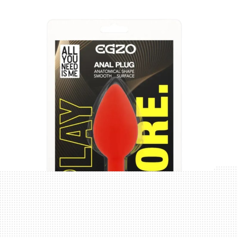 Силиконовая анальная пробка EGZO - Silicone Red Round Plug Purple, size S