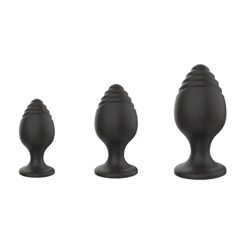 Набор анальных стимуляторов Boss Series - Silicone Anal Plugs Set (2,8 / 3,5 / 4,4 cm)