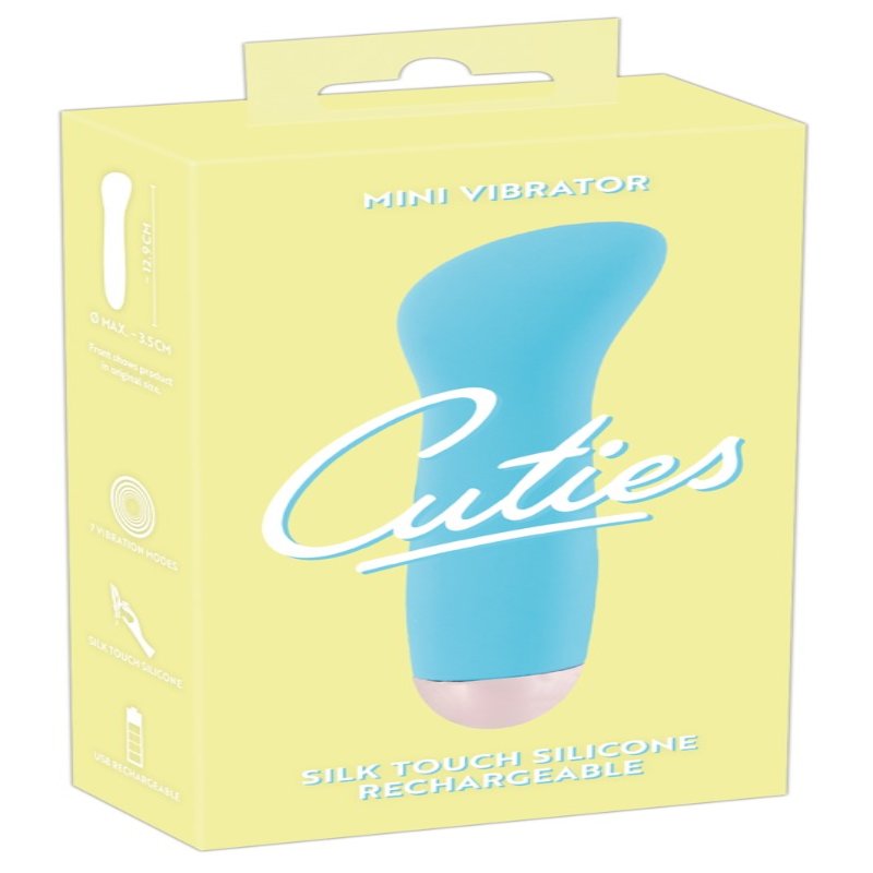 Синий мини вибромассажер Cuties Mini Vibrator с 7 различными вибрационными режимами - зображення 1