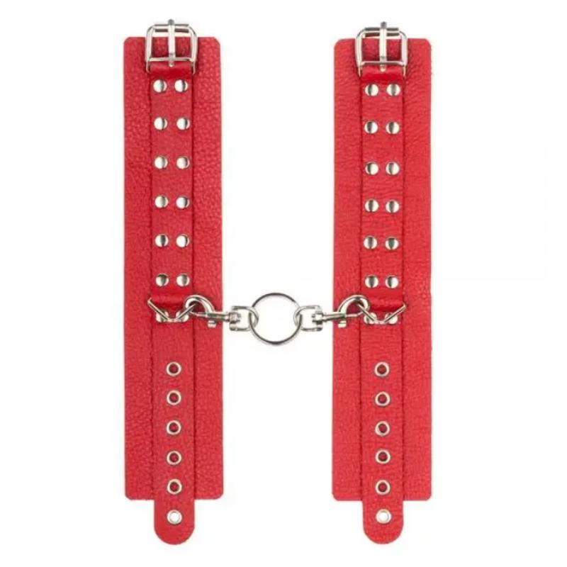 Наручники Leather Rastraints Hand Cuffs, Red