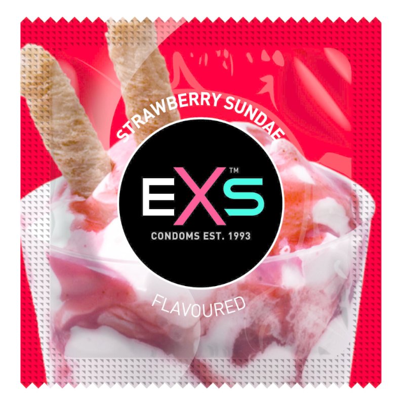 Презервативы EXS Strawberry Sundae (по 1 шт) - зображення 1