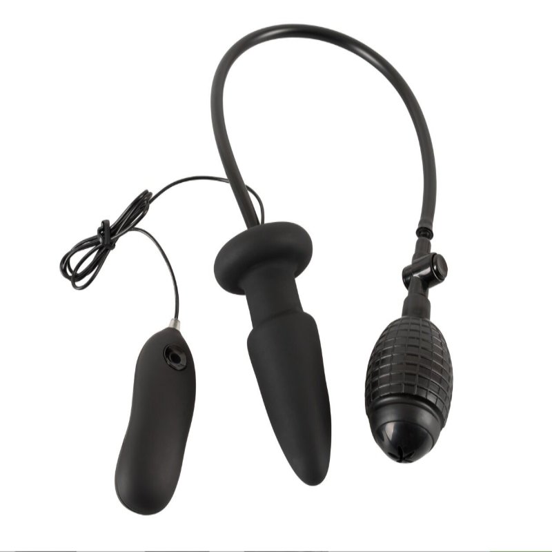 Анальная вибропробка Inflatable Vibrating Butt Plug