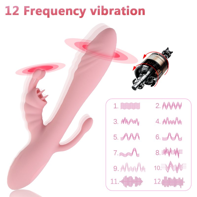 (ПОВРЕЖДЕННАЯ КОРОБКА) Вагинально- клиторальный вибратор "Eros vibrator", тройная стимуляция, 10 режимов
