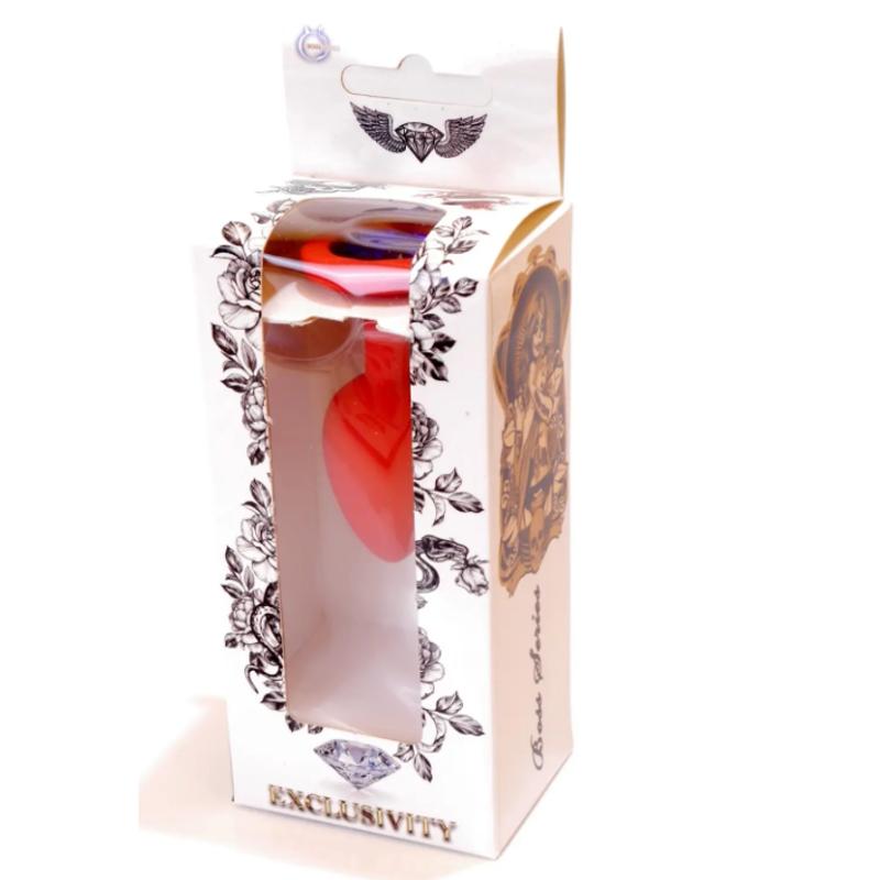 Силиконовая анальная пробка Boss Series - Jewellery Red Silicon PLUG Medium Blue M