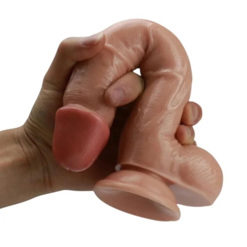 Фаллоимитатор OYO Giant Dildo с мошонкой, реалистичной текстурой и присоской, 27 см