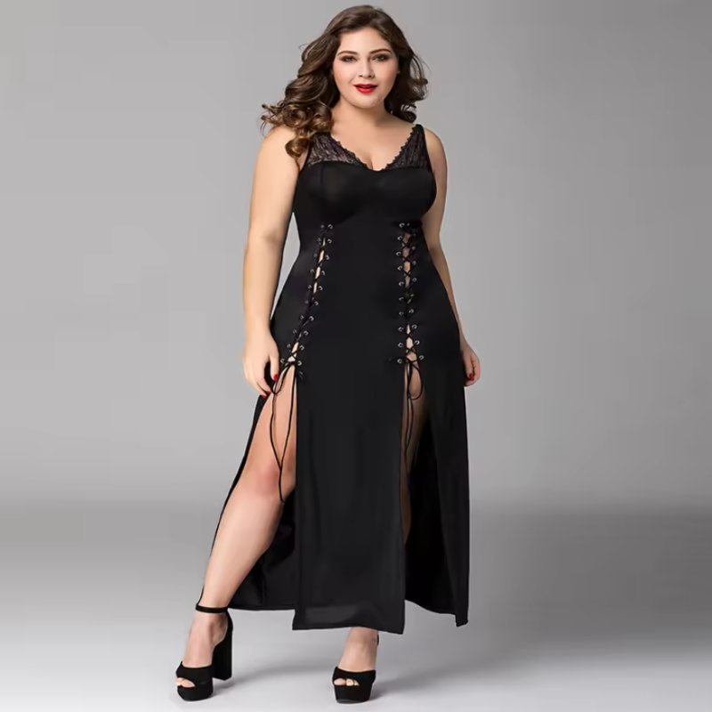 Длинное вечернее платье на шнуровке L/XL