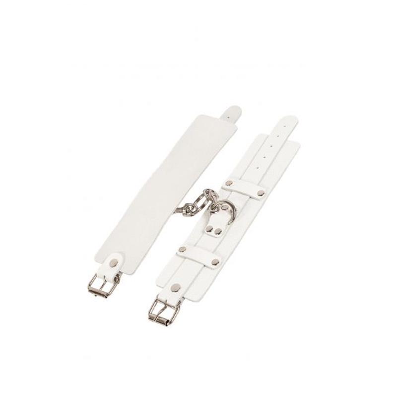 Наручники Leather Dominant Hand Cuffs, White