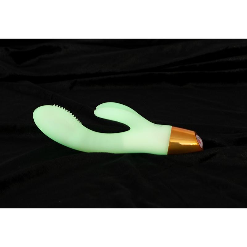 Светящийся вибратор в темноте Glow in the dark Rabbit 10 режимов вибрации