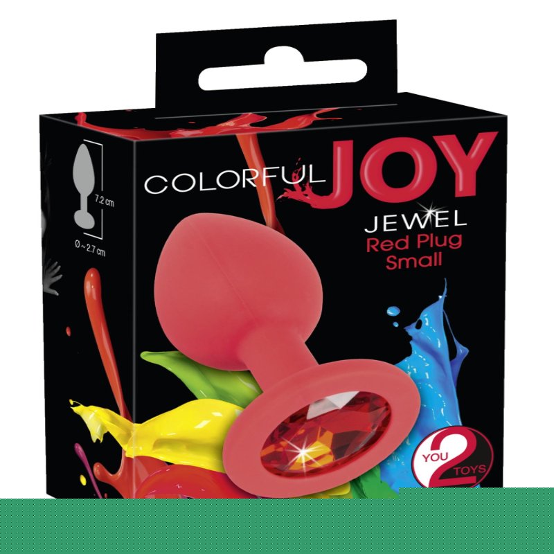Анальная пробка - Colorful Joy Jewel Red Plug Small - зображення 1