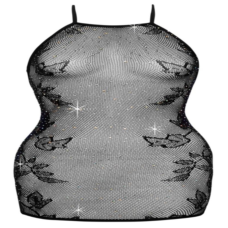 Короткое платье без плеч со сверкающими стразами от Cottelli FANTASY S/L
