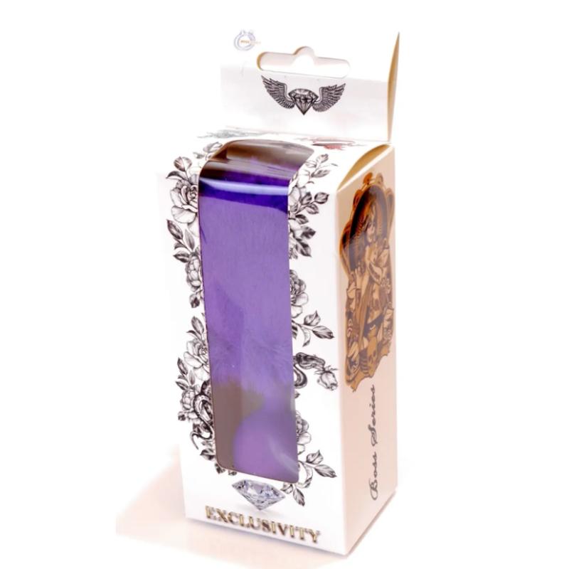 Анальная пробка ( размер S ) с хвостом Boss Series - Silicon PLUG Bunny Tail Purple