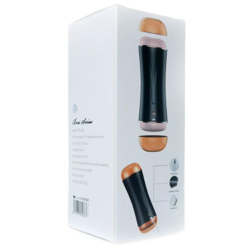 Мастурбатор с двумя входами и вибростимуляцией BOSS Vibrating Masturbation Cup USB 10 function + Interactive Function