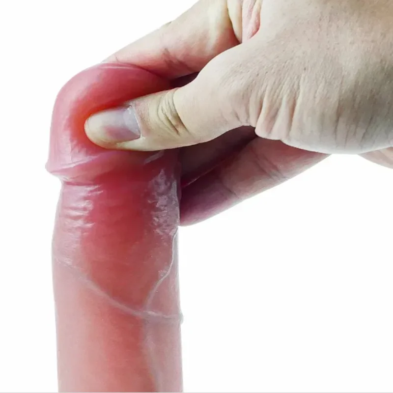 Фаллоимитатор на присоске OYO - Dildo Double Layer Silicone YQW-006 (длина 17 см, диаметр 3 см)
