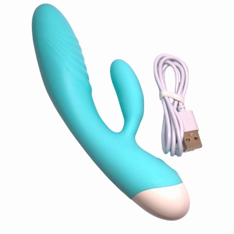 Вибратор кролик " Blue massager", голубой, 10 режимов вибрации