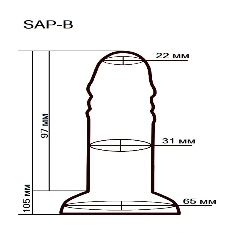 Фаллоимитатор OYO SAP-B с присоской, реалистичный водостойкий компактный