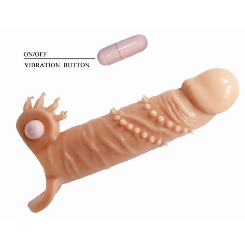 Удлиняющая насадка с вибростимуляцией ( на 4 см ) PRETTY LOVE - PENIS SLEEVE Connor