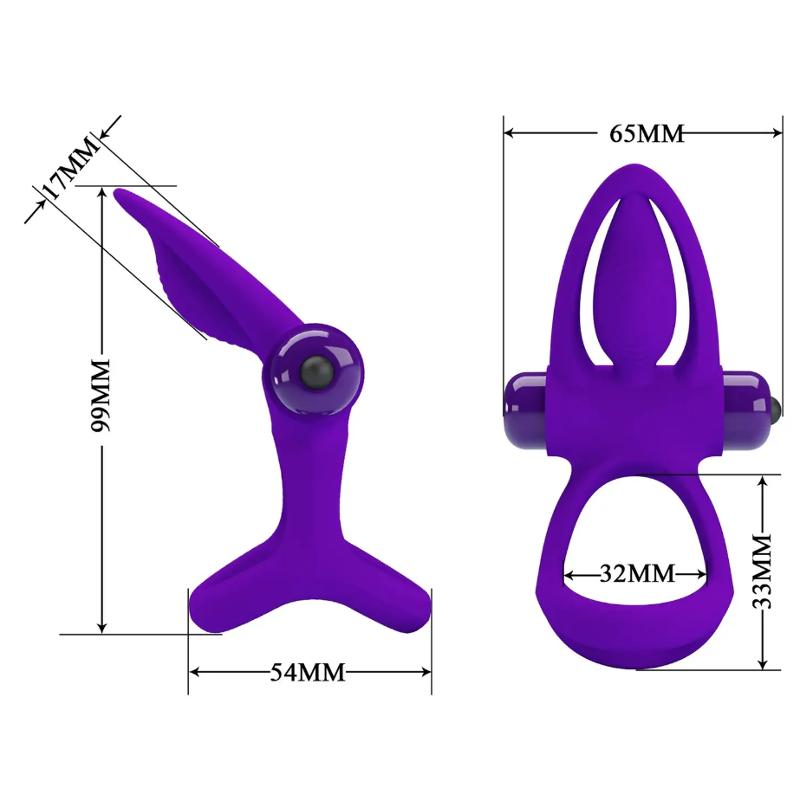 Эрекционное вибро кольцо Pretty Love - Vibration Cock Ring, 10 vibration functions