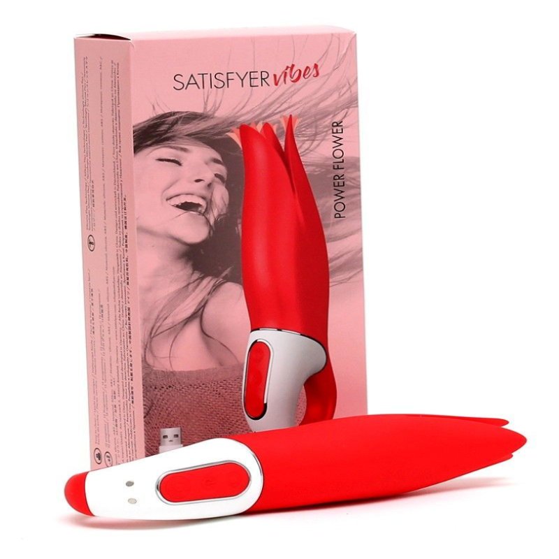 Мощный вибратор Satisfyer Vibes Power Flower с нежными трепещущими лепестками, 12 режимов