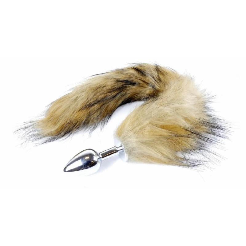 Анальная пробка ( размер S ) с хвостом Boss Series - Fox TAIL Brown XL
