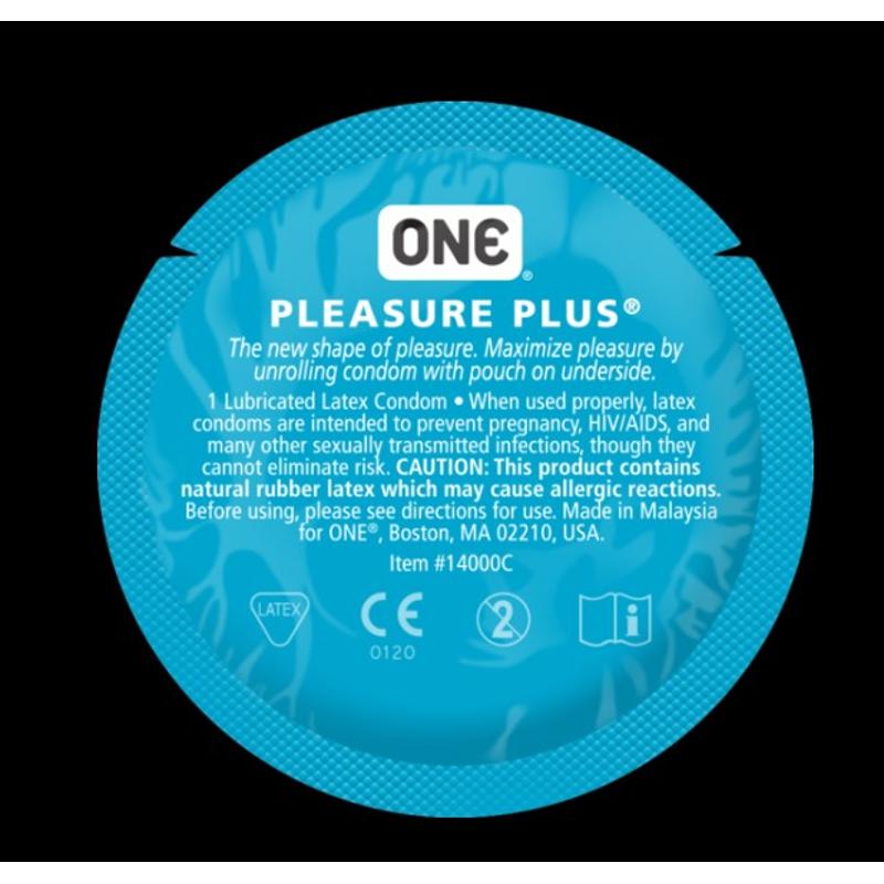 Презервативы ONE Pleasure Plus (ребристые, необычной формы) (по1 шт) (упаковка может отличаться цветом и рисунком)
