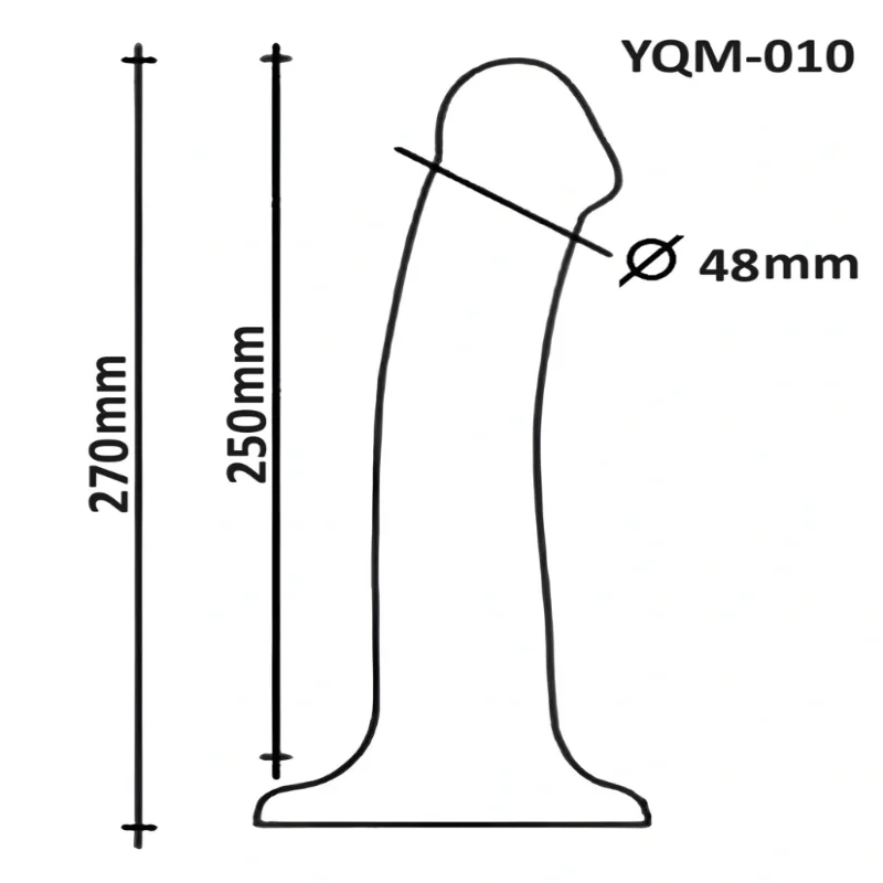 Фаллоимитатор с присоской OYO YQM-010, реалистичный, водостойкий, 27 см