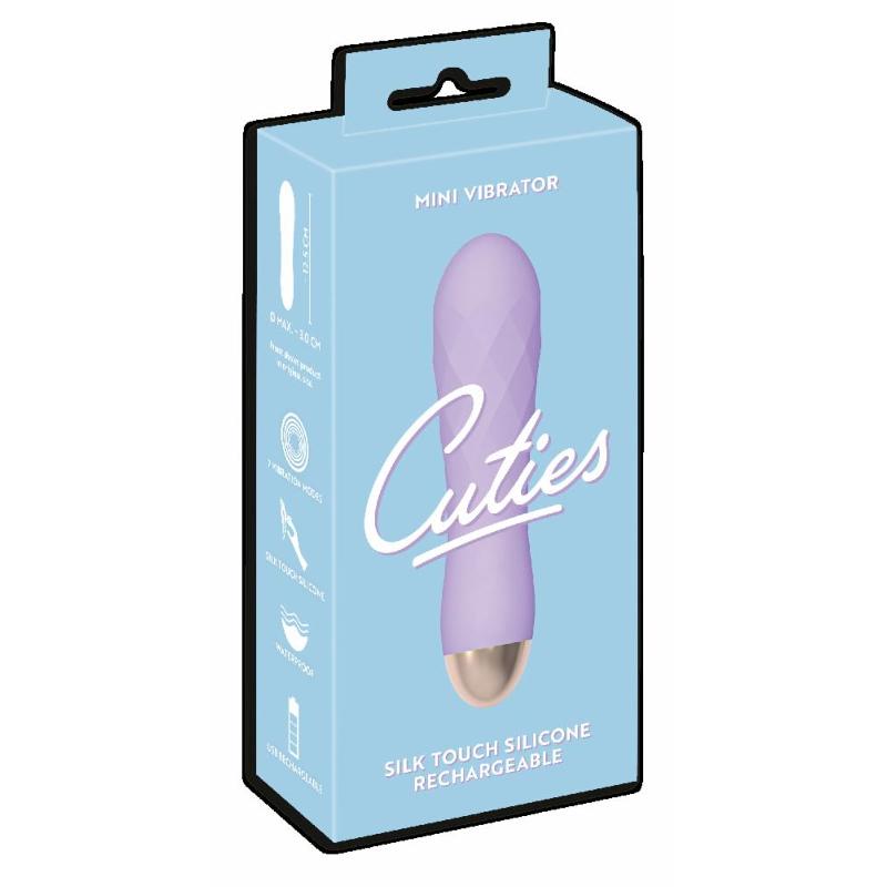 Фиолетовый мини-вибратор с необычной текстурой Cuties Mini Vibrator