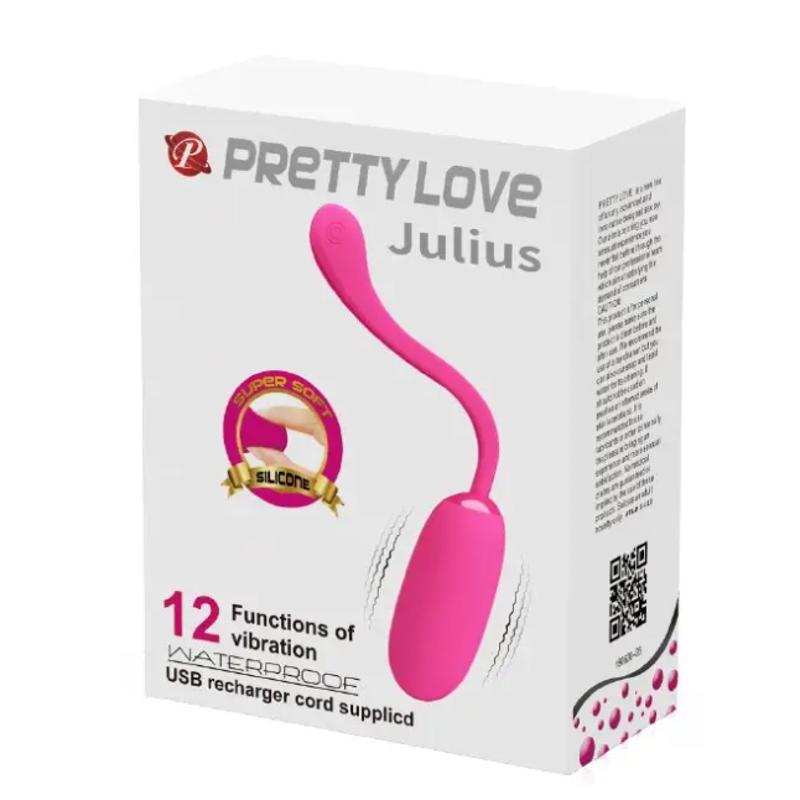 ПЕРЕЗАРЯЖАЕМОЕ ВИБРОЯЙЦО PRETTY LOVE «JULIUS» 12 режимов вибрации