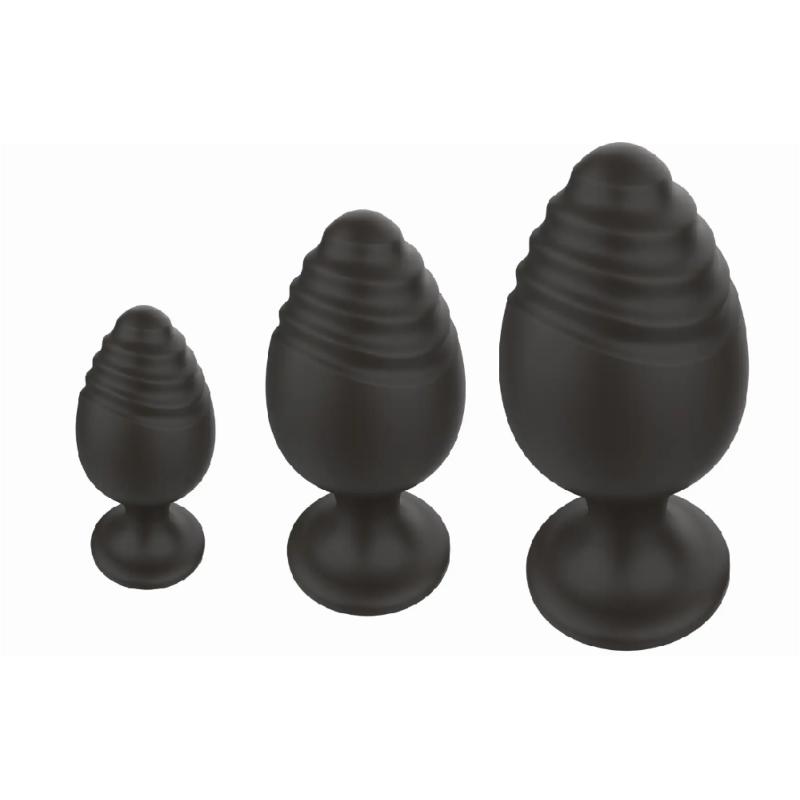 Набор анальных стимуляторов Boss Series - Silicone Anal Plugs Set (2,8 / 3,5 / 4,4 cm)