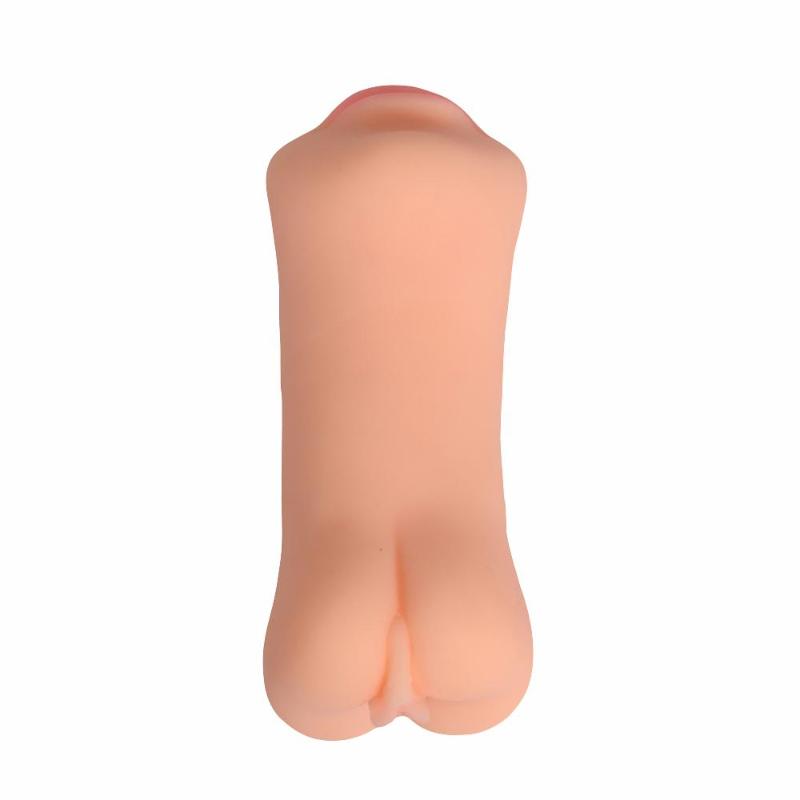 Двухсторонний мастурбатор Вагина-Анус-Рот Real Sex Doll без вибрации