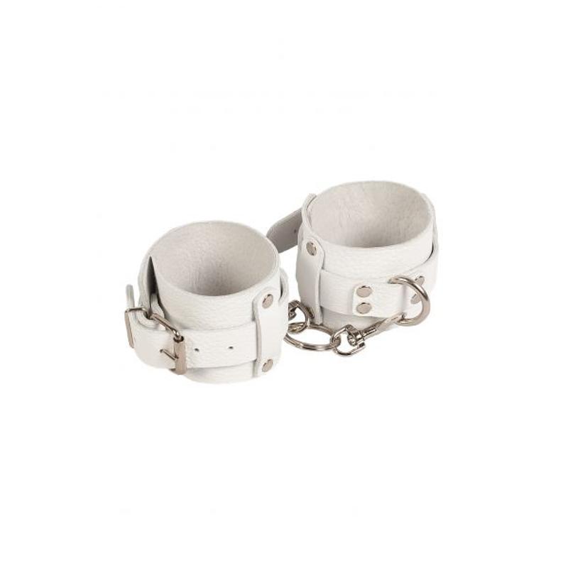 Наручники Leather Dominant Hand Cuffs, White
