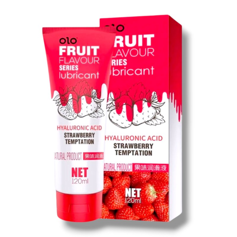 Лубрикант OLO Fruit flavour Strawberry temptation, со вкусом клубники, водная основа 120мл