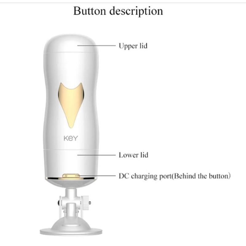 Мастурбатор с двумя входами на присоске Boss Series: Vibrating Masturbation Cup White