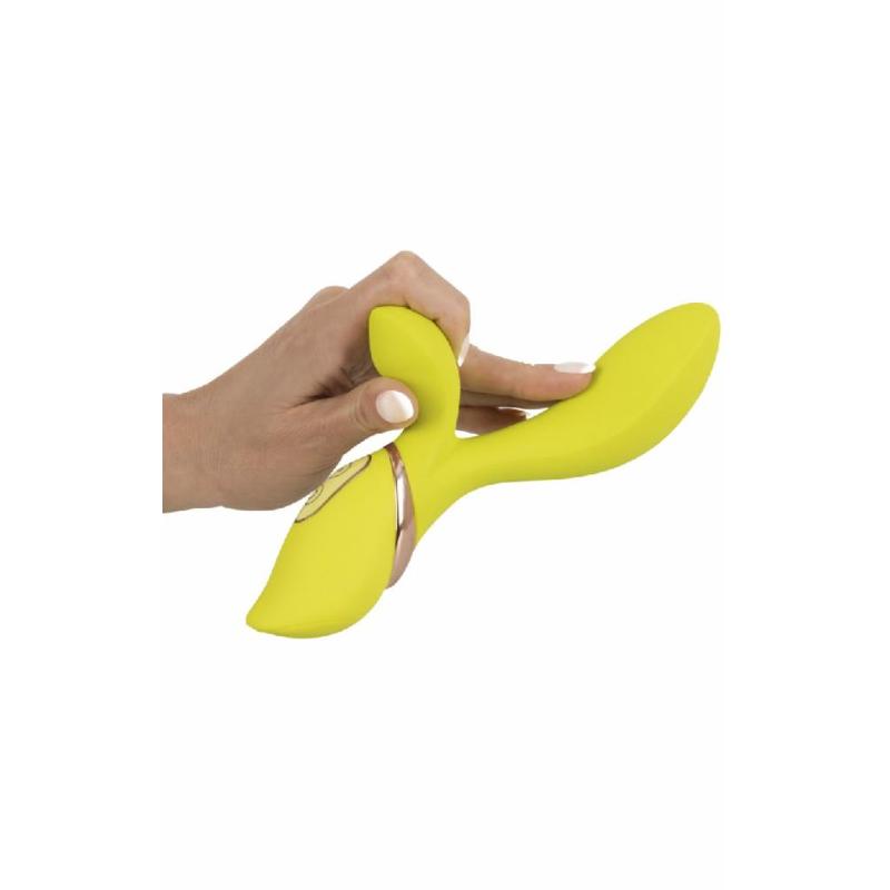 (ПОВРЕЖДЕННАЯ КОРОБКА) Вибратор-кролик - Klitreizer-Vibrator жёлтый