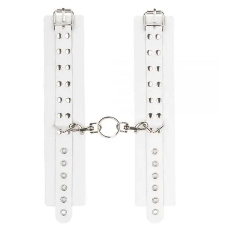 Наручники Leather Rastraints Hand Cuffs, White