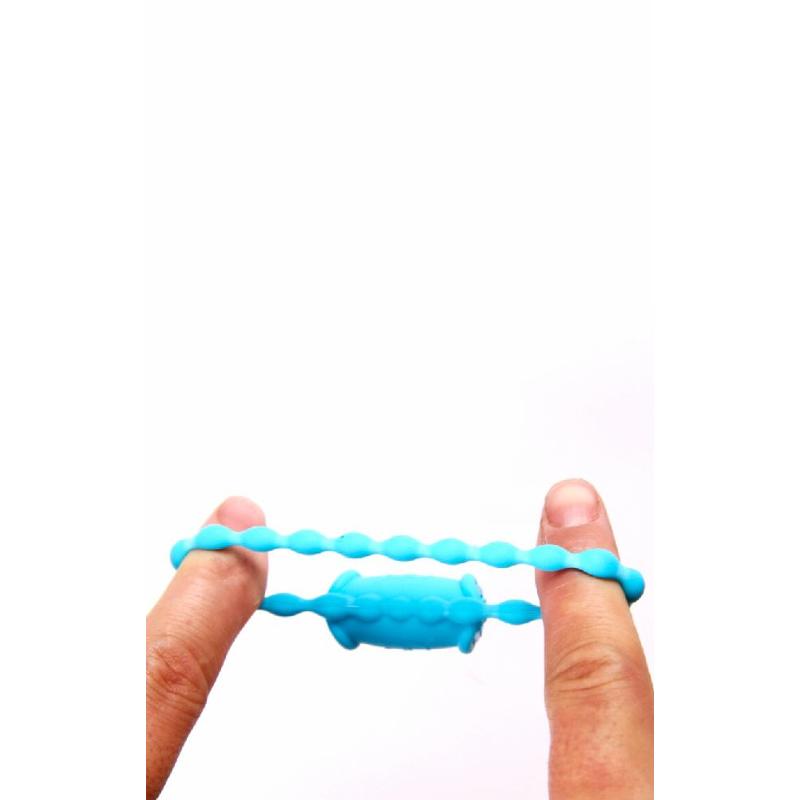 Эрекционное виброкольцо - Beads Ring голубой