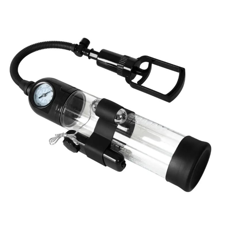Вакуумная помпа с вибрацией Boss Series: Powerpump MASTER Vibrating - Black&Clear