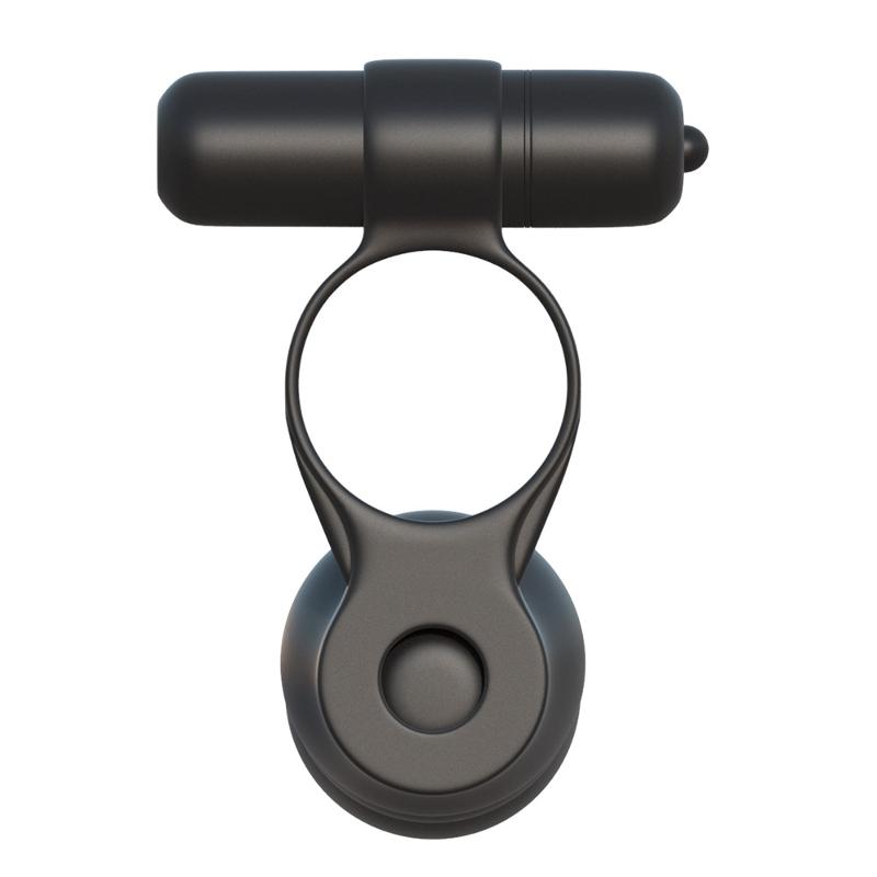 Насадка на член для двойного проникновения с виброкольцом Posable Partner Double Penetrator